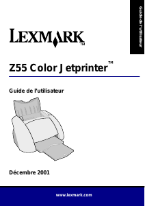 Mode d’emploi Lexmark Z55se Imprimante