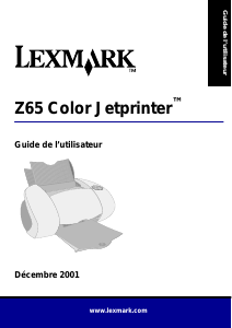 Mode d’emploi Lexmark Z65p Imprimante