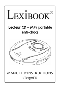 Mode d’emploi Lexibook CD250FR Lecteur CD portable