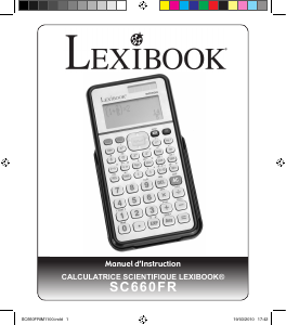 Mode d’emploi Lexibook SC660FR Calculatrice