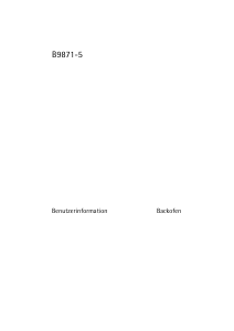 Bedienungsanleitung AEG B9871-5-M Backofen