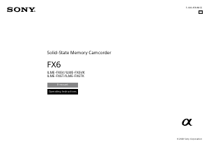 Bruksanvisning Sony ILME-FX6T Videokamera
