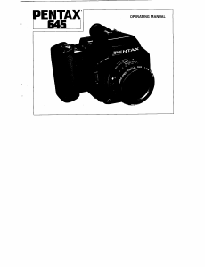 Manual Pentax 645 Camera