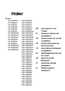 Manual Haier HF-228FAA Freezer