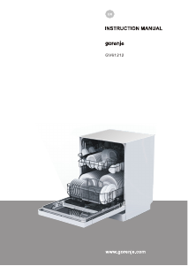Bruksanvisning Gorenje GV61212 Diskmaskin