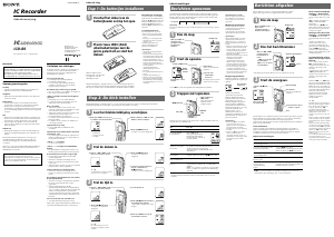 Handleiding Sony ICD-B5 Audiorecorder