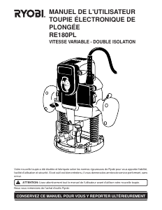 Mode d’emploi Ryobi RE180PL Défonceuse multifonction