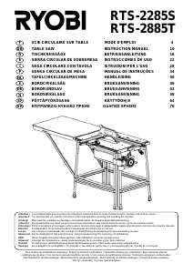 Mode d’emploi Ryobi RTS-2885T Banc de scie