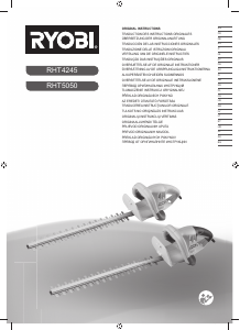 Manual de uso Ryobi RHT4245 Tijeras cortasetos