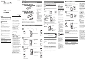 Handleiding Sony ICD-B26 Audiorecorder