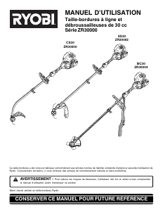 Mode d’emploi Ryobi ZR30000 Coupe-herbe
