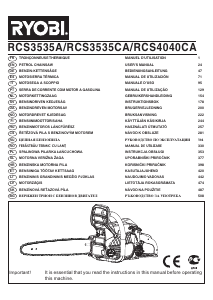 Manuale Ryobi RCS3535A Motosega