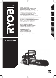 Manual Ryobi RCS36X3550HI Motosserra