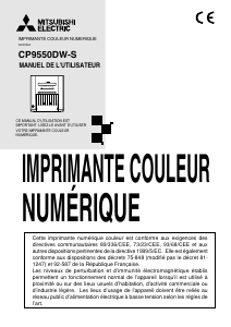 Mode d’emploi Mitsubishi CP9550DW-S Imprimante