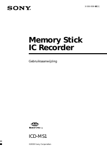 Handleiding Sony ICD-MS1 Audiorecorder