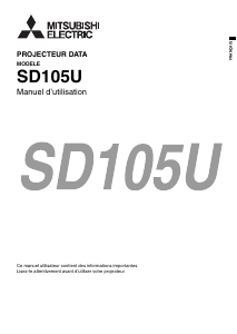 Mode d’emploi Mitsubishi SD105U Projecteur