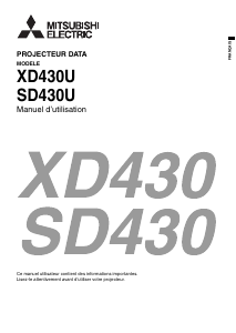 Mode d’emploi Mitsubishi SD430U Projecteur