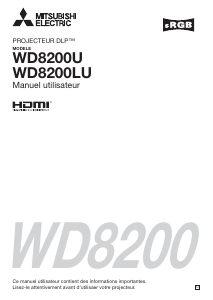 Mode d’emploi Mitsubishi WD8200LU Projecteur