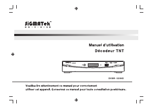 Handleiding Sigmatek DVBR-520HD Digitale ontvanger