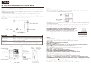 Mode d’emploi GAO EMP913RF Thermostat