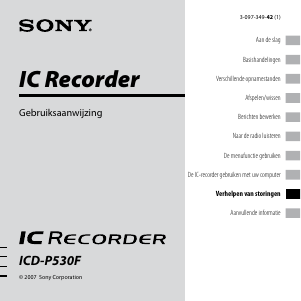 Handleiding Sony ICD-P530F Audiorecorder