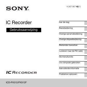 Handleiding Sony ICD-PX312 Audiorecorder