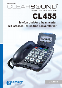 Bedienungsanleitung Geemarc CL455 Telefon