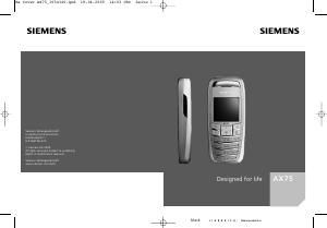 Mode d’emploi Siemens AX75 Téléphone portable