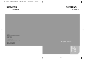 Mode d’emploi Siemens CV65 Téléphone portable