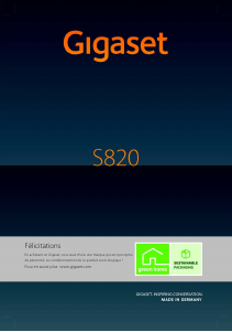 Mode d’emploi Siemens Gigaset S820 Téléphone sans fil