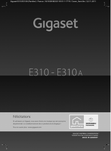 Mode d’emploi Siemens Gigaset E310A Téléphone sans fil