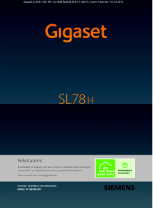 Mode d’emploi Siemens Gigaset SL78H Téléphone sans fil