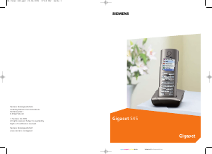 Mode d’emploi Siemens Gigaset S45 Téléphone sans fil