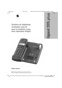 Mode d’emploi Siemens Gigaset 2015 Plus Téléphone sans fil