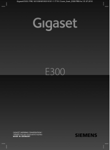 Mode d’emploi Siemens Gigaset E300 Téléphone sans fil
