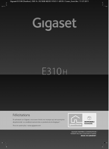 Mode d’emploi Siemens Gigaset E310H Téléphone sans fil
