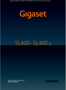 Mode d’emploi Siemens Gigaset SL400A Téléphone sans fil