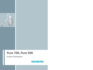 Mode d’emploi Siemens Pure 500 Aide auditive