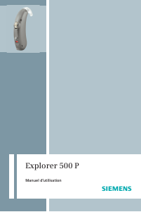 Mode d’emploi Siemens Explorer 500 P Aide auditive