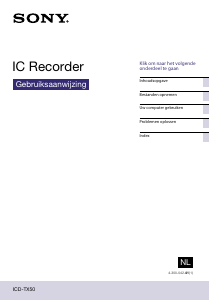 Handleiding Sony ICD-TX50 Audiorecorder