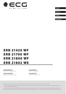 Návod ECG ERB 21800 WF Chladnička s mrazničkou