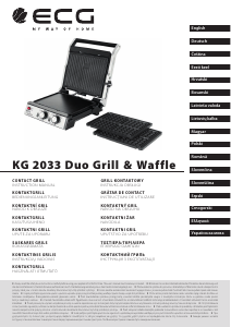 Εγχειρίδιο ECG KG 2033 Duo Grill & Waffle Σχάρα επαφής