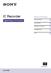 Handleiding Sony ICD-US502 Audiorecorder