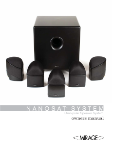 Manuale Mirage Nanosat System Sistema home theater