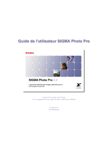 Mode d’emploi Sigma Photo Pro 4.2