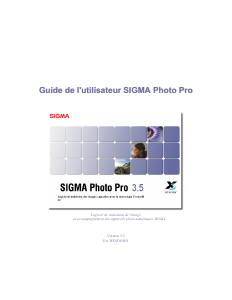 Mode d’emploi Sigma Photo Pro 3.5