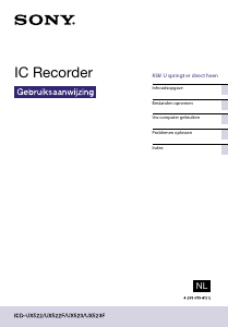 Handleiding Sony ICD-UX523F Audiorecorder