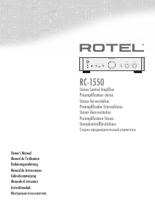 Manual de uso Rotel RC-1550 Amplificador