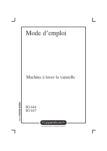 Mode d’emploi Küppersbusch IG 647 Lave-vaisselle