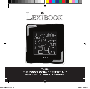Manual Lexibook TH020 Estação meteorológica